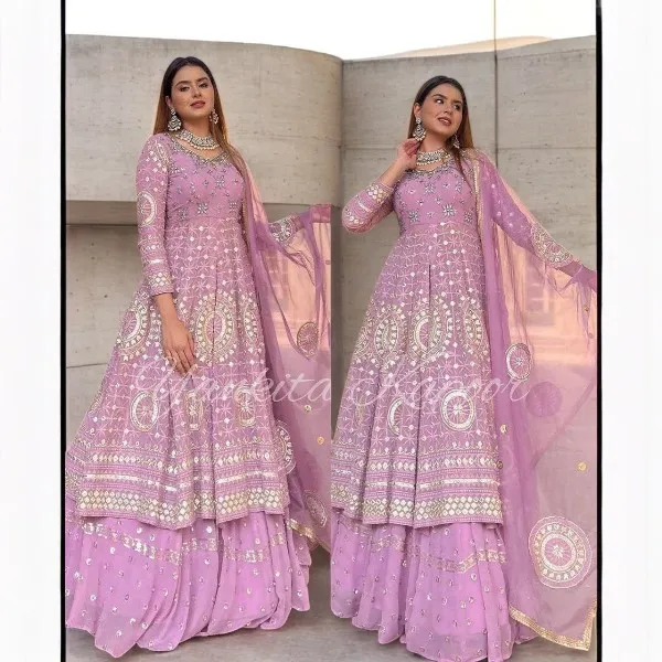 ডিজাইনার পার্টি ওয়্যার টপ, লেহেঙ্গা ও দোপাট্টা সেট