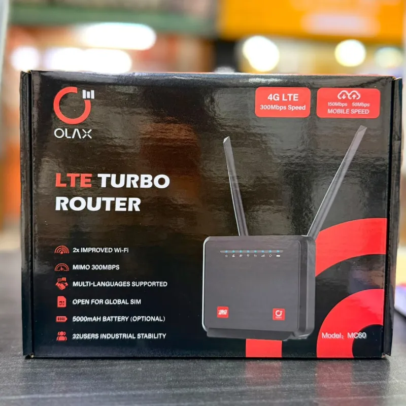 OLAX MC60 300Mbps Wi-Fi LTE টার্বো রাউটার (সিম সাপোর্টেড), 5000mAh ব্যাটারি