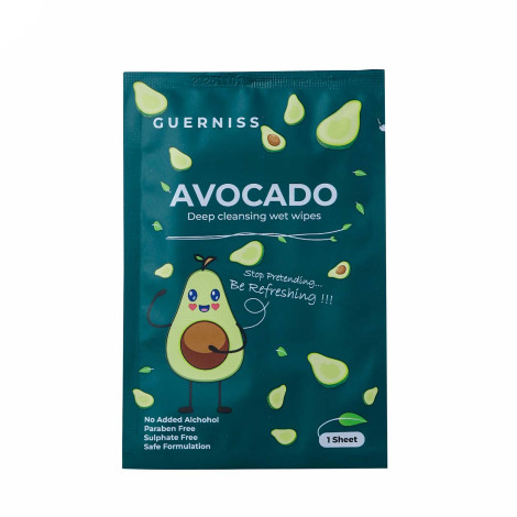 Guerniss Avocado Deep Cleansing Wet Wipes 1 Sheet (Hong Kong)