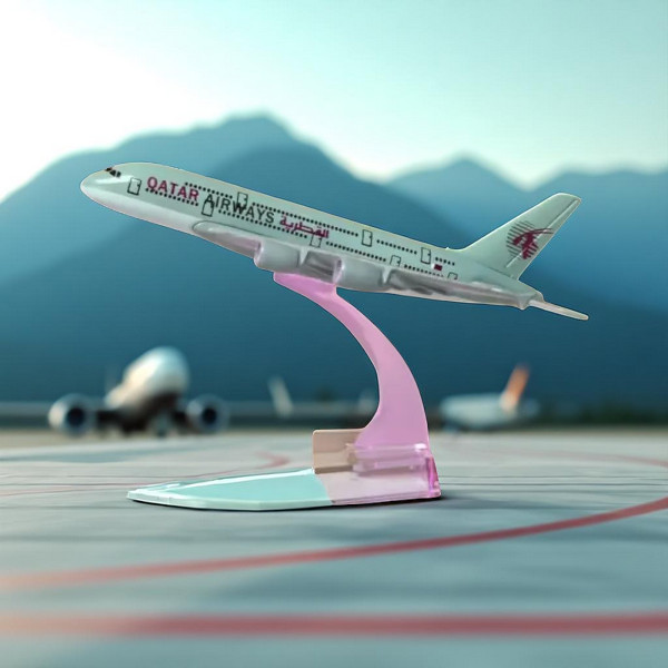 Qatar Airways A380 মেটাল এয়ারক্রাফ্ট -16cm
