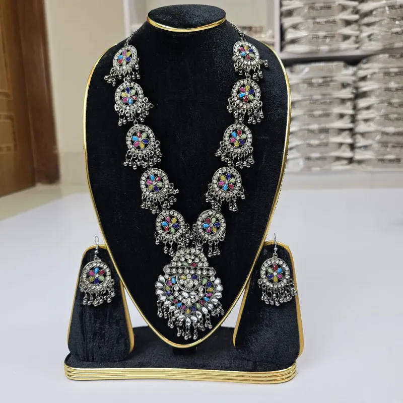 মেয়েদের কানের দুলসহ নেকলেস সেট, মাদার অব পার্ল