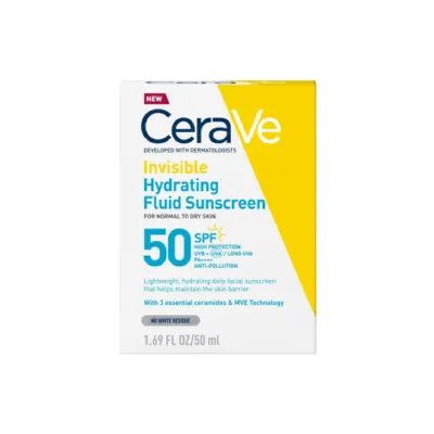 CeraVe ইনভিজিবল হাইড্রেটিং ফ্লুইড সানস্ক্রিন SPF 50+ 50 মিলি