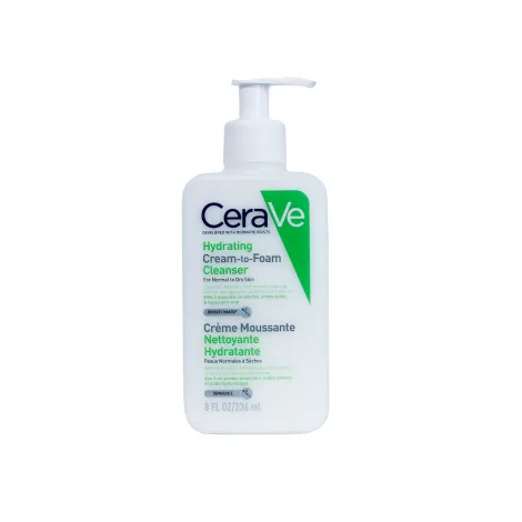 CeraVe হাইড্রেটিং ক্রিম-টু-ফোম ক্লিনজার 236ml