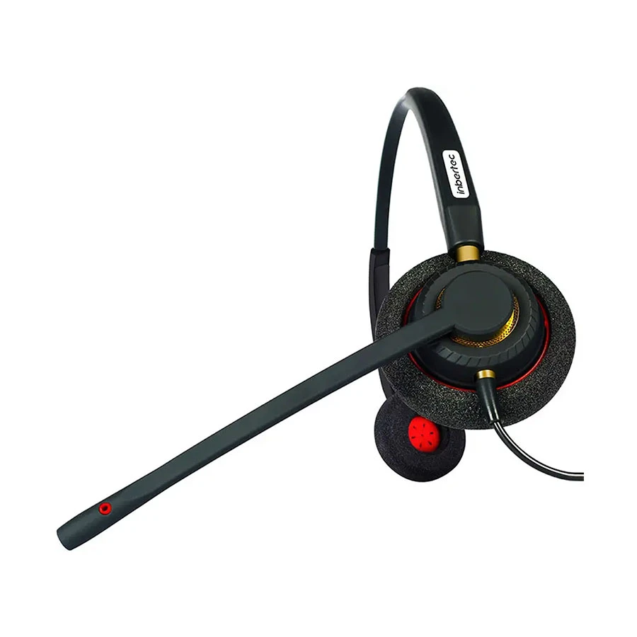 Inbertec UB805DM Duo Wired USB Noise Cancelling Headphone Black