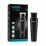 VGR V-937 কর্ডলেস হেয়ার ও বিয়ার্ড ট্রিমার – LCD ডিসপ্লে, 2000mAh (কালো)