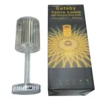 Gatsby ক্রিস্টাল রিচার্জেবল টাচ টেবিল ল্যাম্প