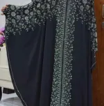 স্টোন ওয়ার্ক হিজাব বোরকা সংযুক্ত কোটিসহ, সাইজ 52 থেকে 56