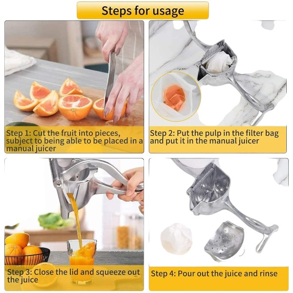 Aluminium Steel Heavy Duty Handhold Press Fruit Juicer, Fruit Manual & Instant juicer