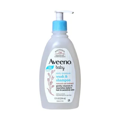 Aveeno Baby Daily Moisture ওয়াশ অ্যান্ড শ্যাম্পু 354ml