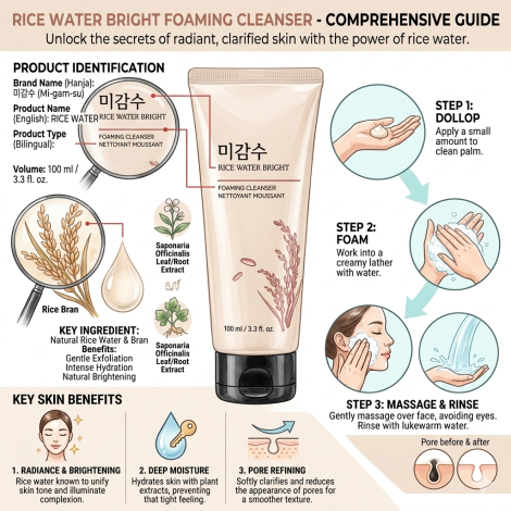 The Face Shop Rice Water Bright ফোমিং ক্লিনজার 100ml