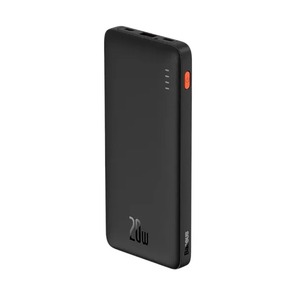 Baseus Airpow PPQD090001 10000mAh 20W পাওয়ার ব্যাংক, USB-A to Type-C ক্যাবল সহ (কালো)