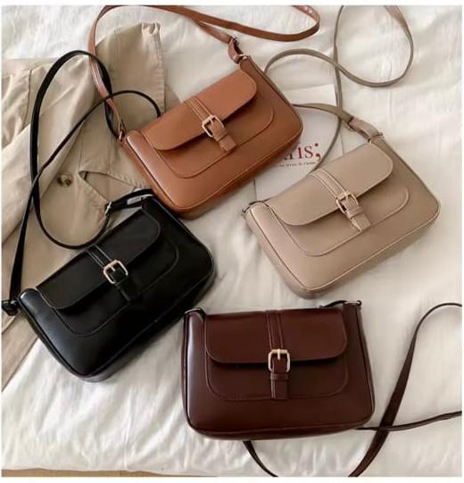 Women's PU Leather Square Crossbody Messenger Bag, 6 Colours