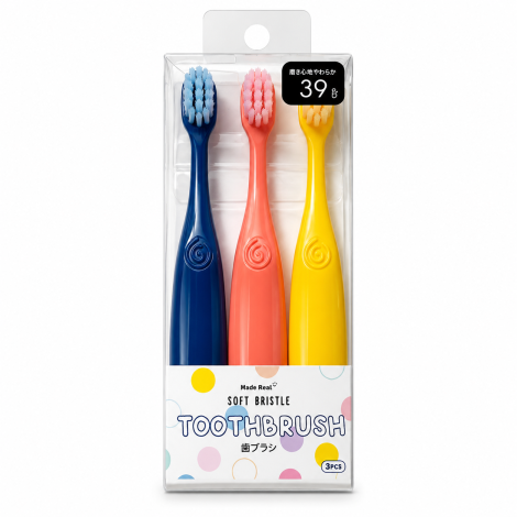 Moshi Moshi 3 Colour Soft Bristle Toothbrush 3Pcs (Thailand)