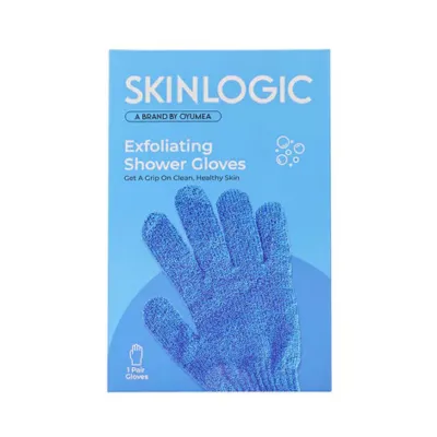 Skinlogic এক্সফোলিয়েটিং শাওয়ার গ্লাভস 1 জোড়া - নীল