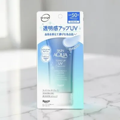 Skin Aqua টোন আপ UV এসেন্স ব্লু সানস্ক্রিন SPF50+ PA++++ 80g