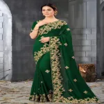 ইন্ডিয়ান জর্জেট শাড়ি, ব্লাউজ পিসসহ