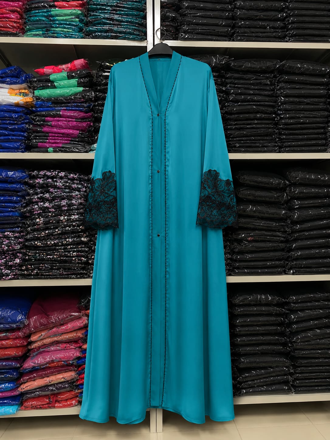 Karchupi Koti Borka in Jafran Fabric, Without Hijab
