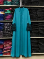 Karchupi Koti Borka in Jafran Fabric, Without Hijab