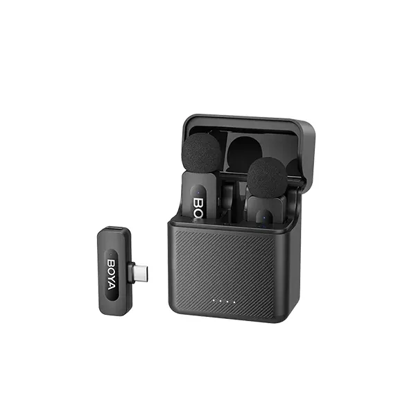 BOYA BY-V30 2.4 GHz ডুয়াল-চ্যানেল ওয়্যারলেস মাইক্রোফোন (Type-C ডিভাইসের জন্য)