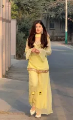 জর্জেট সিকুইন থ্রি-পিস, ইনারসহ প্যালাজো, সাইজ M থেকে XL