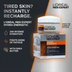 L'Oreal Men Expert Hydra Energetic Anti-Fatigue ছেলেদের ময়েশ্চারাইজার 50ml (পট)