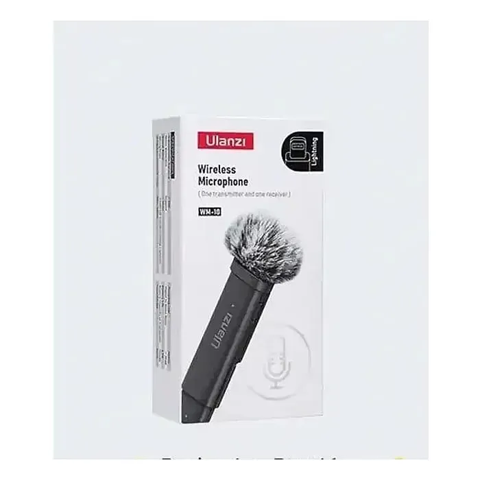 Ulanzi WM-10 ওয়্যারলেস ক্লিপ-অন মাইক্রোফোন, স্মার্টফোন ও ট্যাবলেটের জন্য