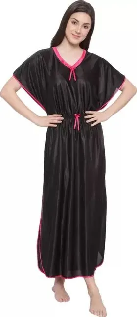 Women's Satin Kaftan Nightie, 51 Inch Long