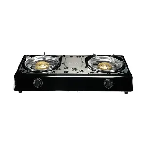 TOPPER A-204 ডাবল স্টেইনলেস স্টিল অটো গ্যাস চুলা LPG