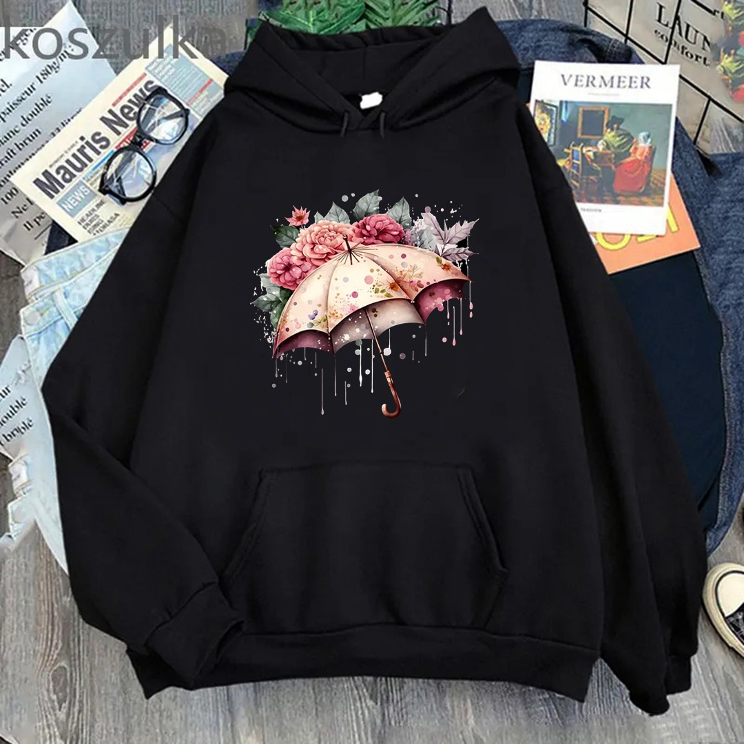 Women's Cotton Fleece Hoodie with DTF Print, 300 GSM, 3 Colours