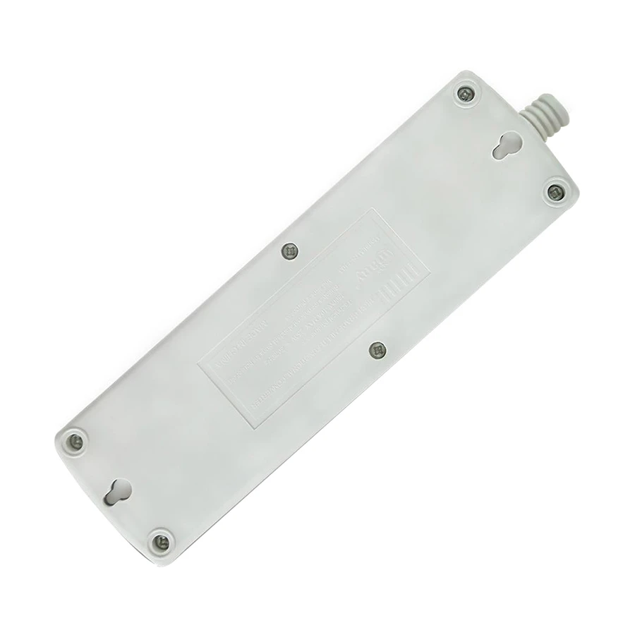 Many MTS-1103 2 Pin 3 Port Power Strip, 5 Meter, White