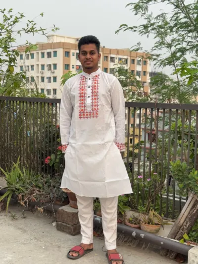 Men's Dhupian Block Print Panjabi, Sizes 38 to 46