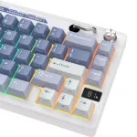 Royal Kludge RK M65 ট্রাই-মোড ওয়্যারলেস RGB মেকানিক্যাল কিবোর্ড – Ocean Blue