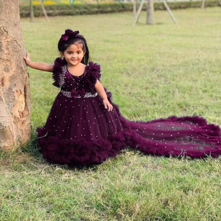 Girls Fairy Party Dress with Bead Work, Ages 3 to 12