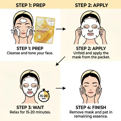3W Clinic Fresh রয়্যাল জেলি মাস্ক শিট 23 গ্রাম