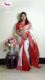 Dhupian Silk Printed Saree with Embroidery Work, 13 Haath