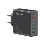 160W সুপার ফাস্ট মাল্টি-পোর্ট GaN চার্জার, 6-in-1 পাওয়ার ডেলিভারি ও Type-C ক্যাবল