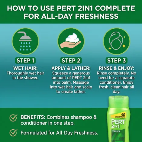 Pert Complete 2in1 শ্যাম্পু + কন্ডিশনার 400ml
