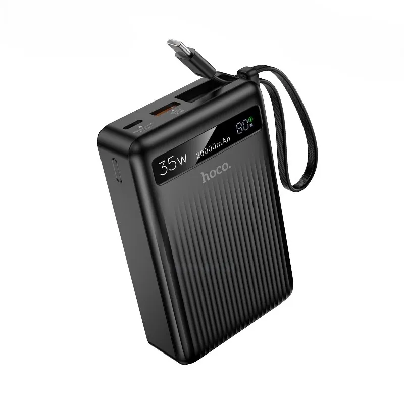 Hoco MMJ-04 20000mAh 35W PD পাওয়ার ব্যাংক, বিল্ট-ইন Type-C ক্যাবল ও LED ডিসপ্লে