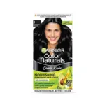 Garnier Color Naturals ক্রিম রিশ নারিশিং পার্মানেন্ট হেয়ার কালার - 1 Natural Black 70ml+60g
