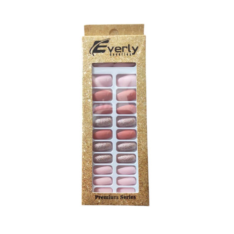 Everly Natural ফেক নেইল 24 পিস - H205