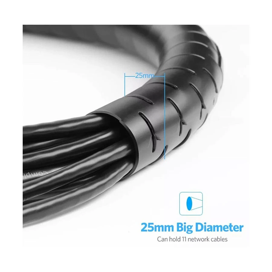 UGREEN LP121 30820 5 Meter Black Tube Cable Organizer