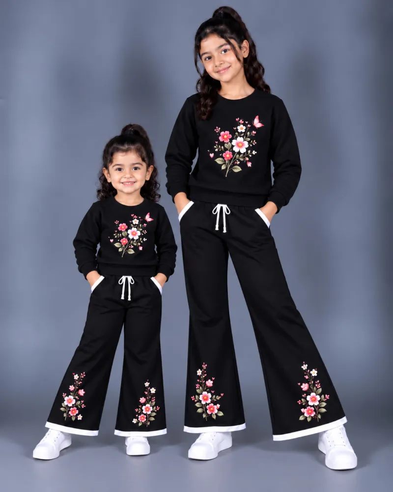 Kids' Terry Cotton Sweatshirt and Pant Set, 250 GSM, 2 to 12 Years