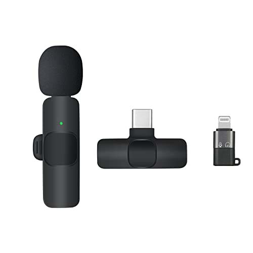iPhone/iPad-এর জন্য ওয়্যারলেস লেভেলিয়ার মাইক্রোফোন, প্লাগ অ্যান্ড প্লে
