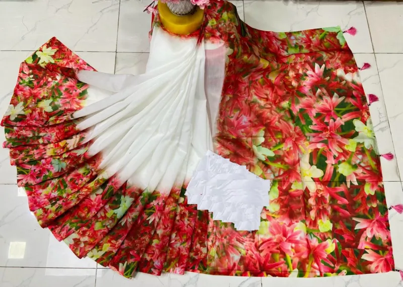 Chanderi Silk Saree Only, No Blouse Piece, 6 Colour Choices