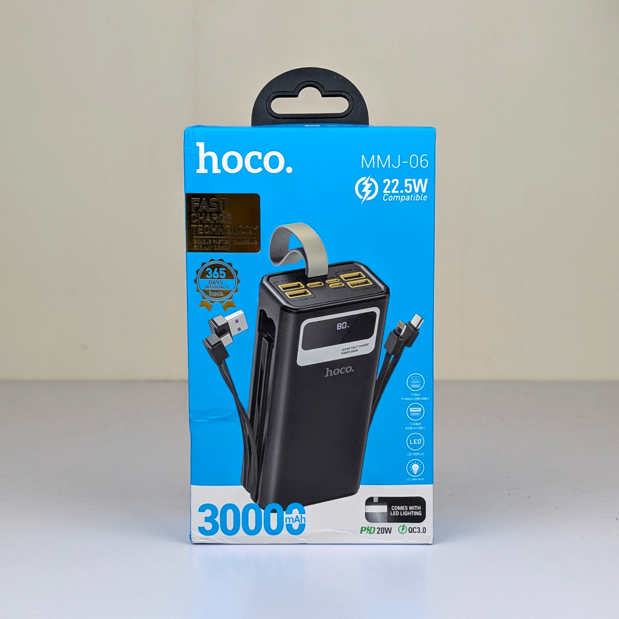 Hoco MMJ-06 22.5W 30000mAh পাওয়ার ব্যাংক