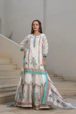 মেয়েদের পিউর কটন শারারা থ্রি পিস, সাইজ 36 থেকে 46