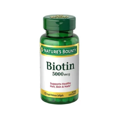 Nature's Bounty বায়োটিন 5000 mcg, 72টি সফটজেল