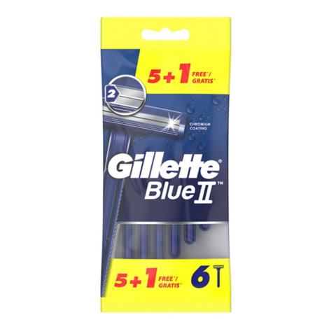 Gillette Blue 2 Disposable  5 units + 1 free Razor (Poland)