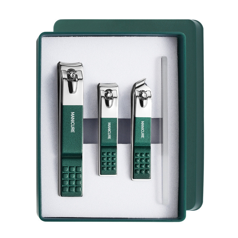 4 Piece Nail Cutter Set with Glass File for Men and Women