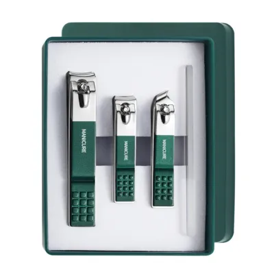 4 Piece Nail Cutter Set with Glass File for Men and Women